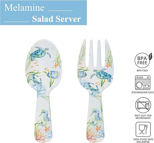 Miniatura 5 de UP ware - Juego de 2 utensilios de melamina de melamina para servir ensalada de 2 piezas, incluye cuchara para ensalada y tenedor de ensalada
