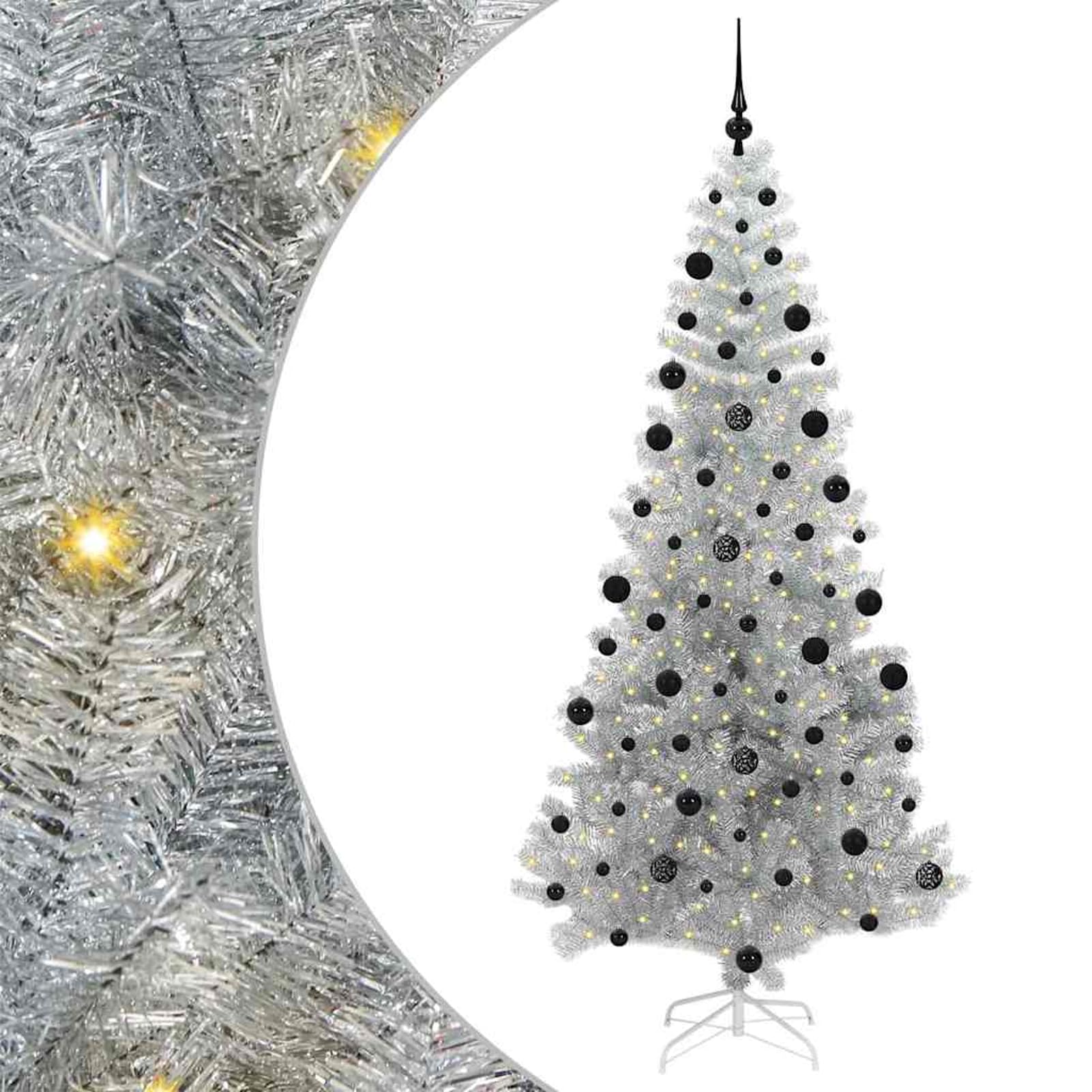 Gecheer Albero di Natale LED 210 cm, Illuminazione Calda, Decorazioni Natalizie, Strisce LED Flessibili, Arredo Festivo, Ideale per Interni ed Esterni