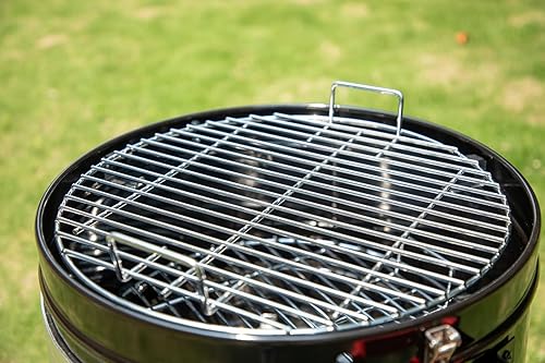 Miniatura 6 de Sophia & William Parrillas verticales para ahumadores de carbón de 18 pulgadas con cámara de ahumar esmaltada de porcelana y estantes para fumar de