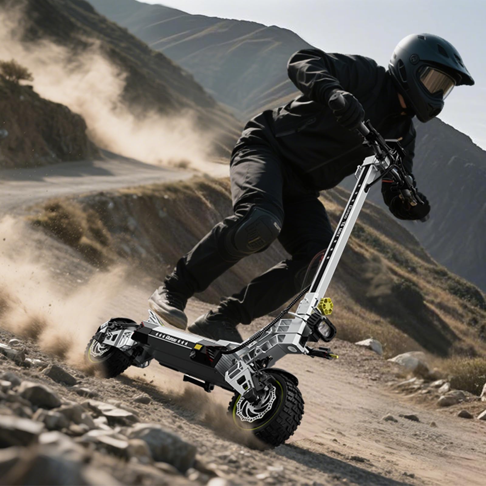 T3 Max Trottinette Électrique Adulte, 2 Moteur Puissant, Batterie 60V 28.6Ah, Autonomie Max 75-85KM, Pneus Tout-Terrain 10.5 Pouces, 3 Modes De Vitesse, Écran Intelligent