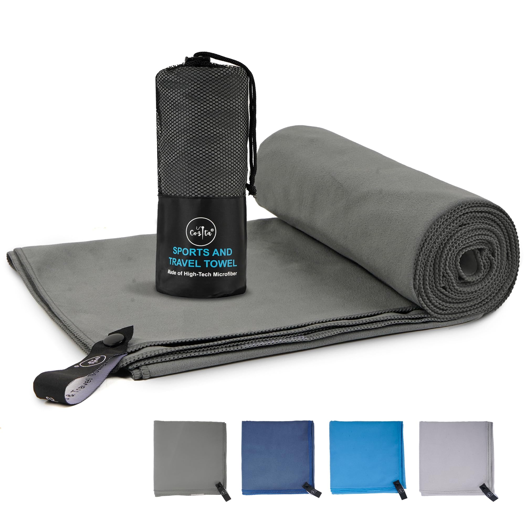 Cozita Mikrofaser-Handtuch, superweich und extrem saugfähig, schnell trocknend, maschinenwaschbar, Mehrzweck-Reisehandtuch, Gym-Handtuch, Strandtuch – Badetuch 40 x 80 cm