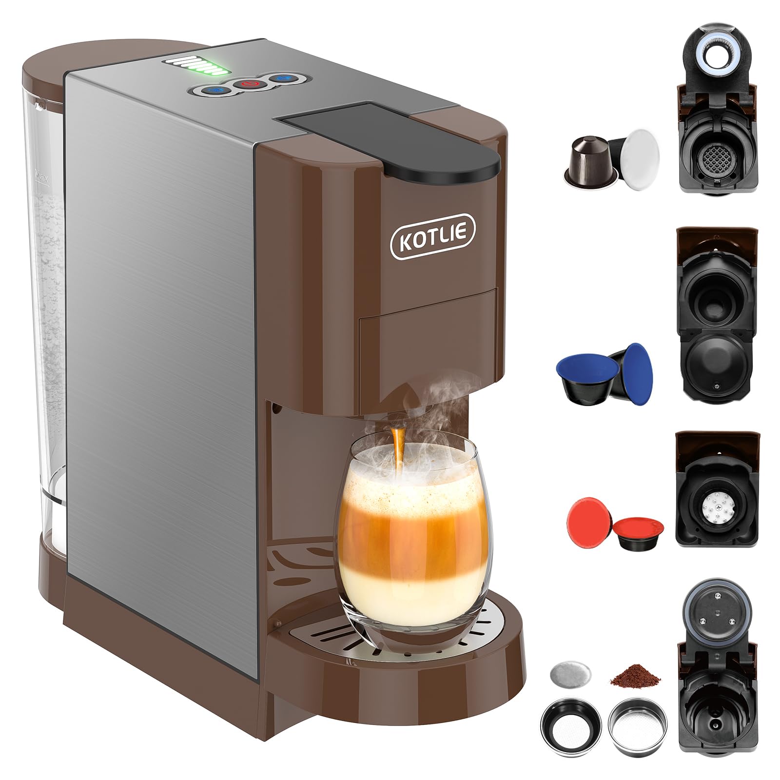 Multi Pod Machine Buy KOTLIE 5 in 1 Coffee Machine for Nespresso Original/Dolce Gusto ...