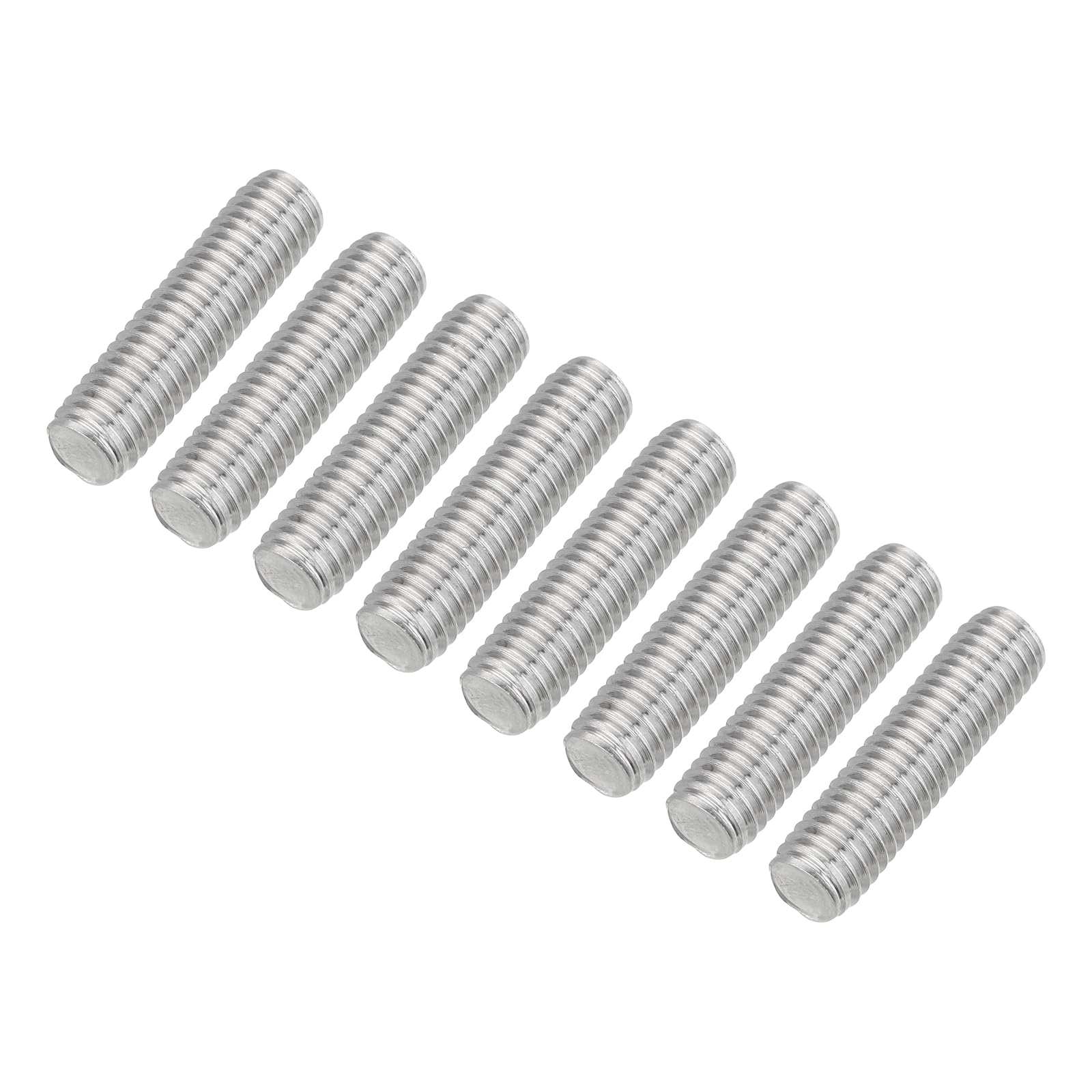 uxcell 4Pcs Fully Threaded Rod, M8 x 30mm 304 Stainless Steel Right Hand Thread Bar Studs M8-1.25 Thread Pitch for Furniture Machinery Assembly