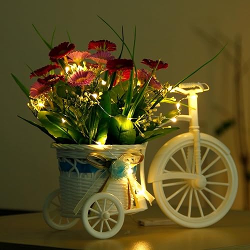 Miniatura 6 de Tira de luces led rutilantes con 20 luces de hadas led micro Cylapex en cable de cobre revestido de plata de 33 pies funciona con dos pilas CR3032