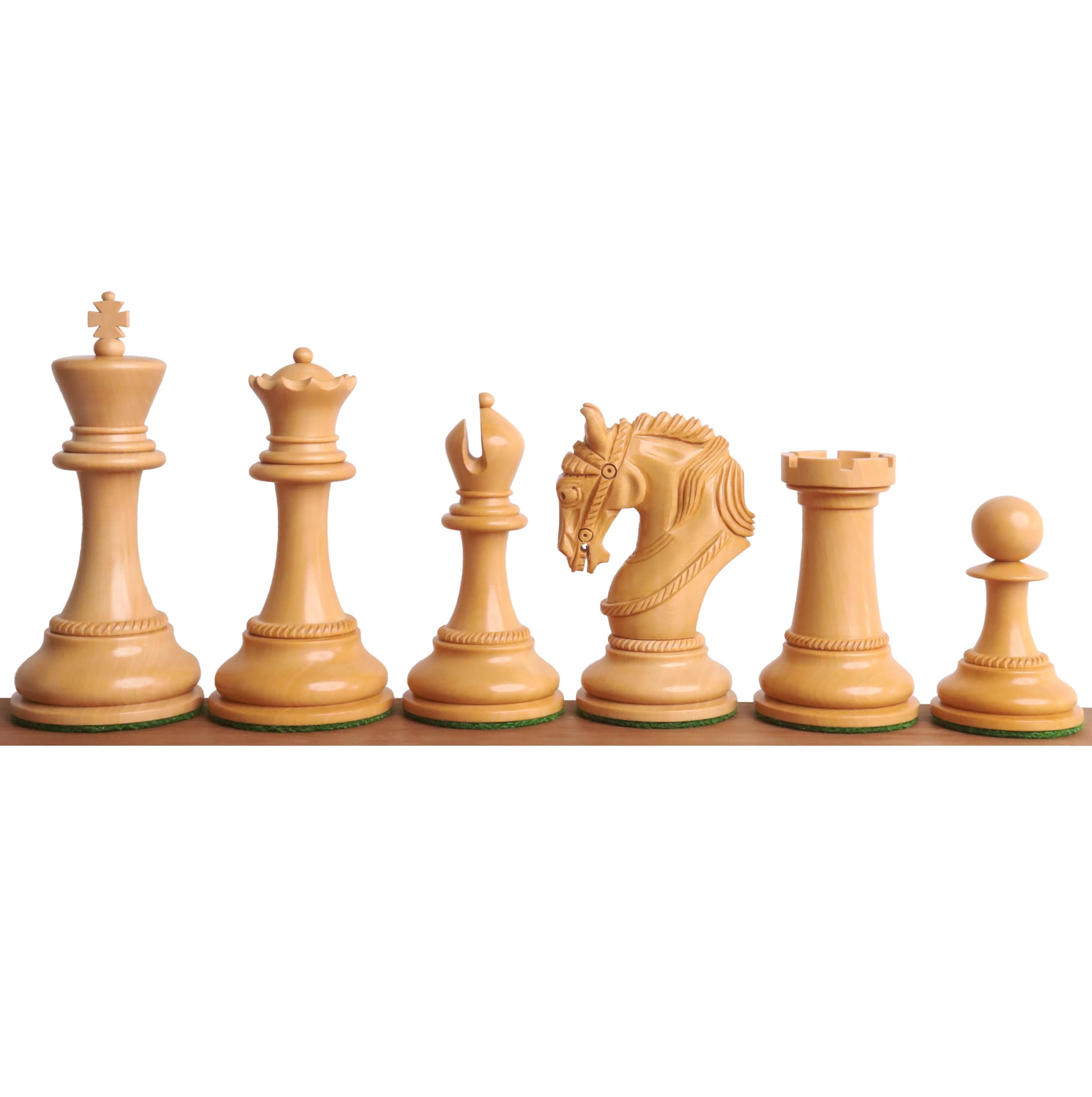 Royal Chess Mall - Juego de ajedrez Staunton de Lujo Imperator de 4,3" - Solo Piezas de ajedrez - Palisandro Bud - Peso Triple