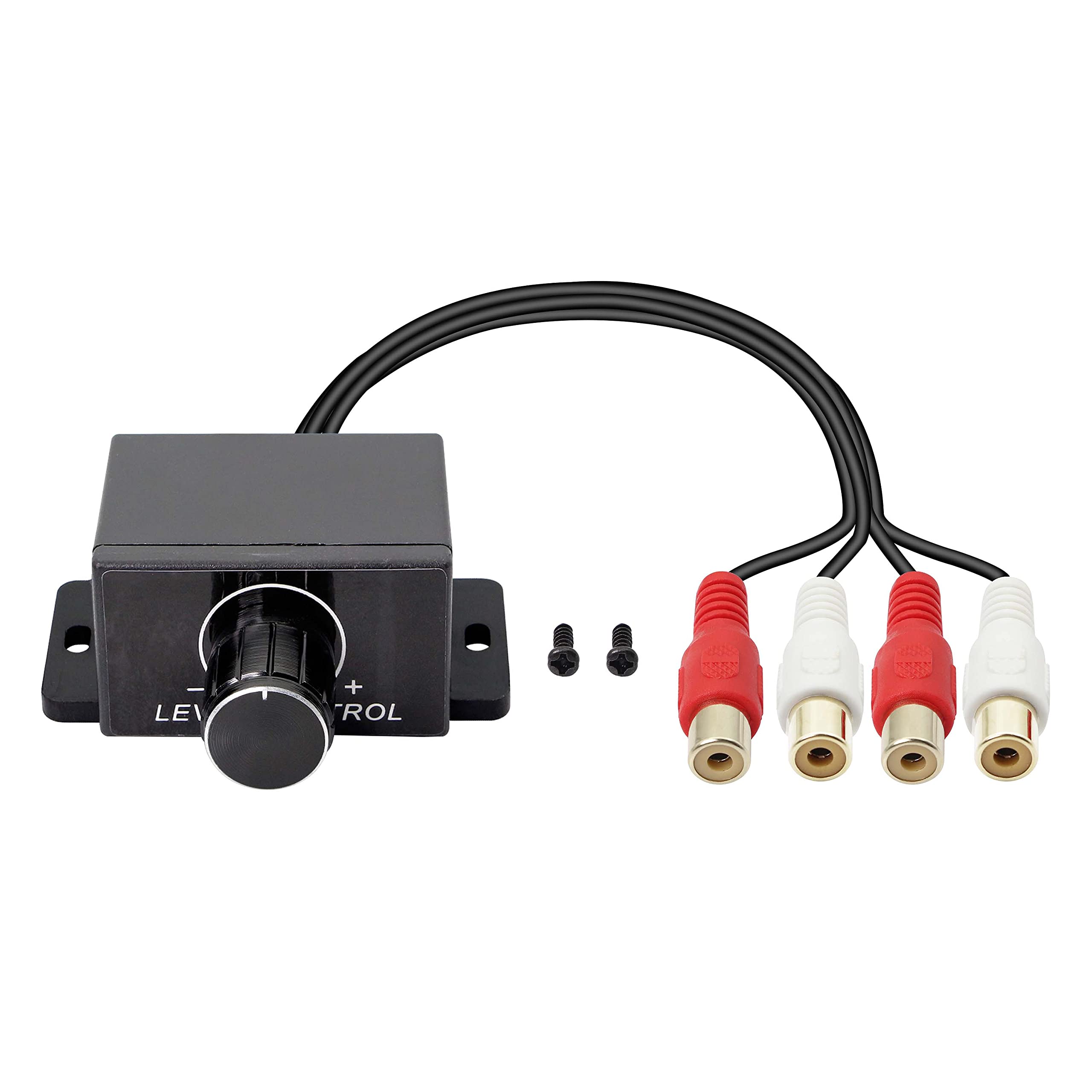 XMSJSIY Controller RCA Universale Per Amplificatore Auto – Manopola Volume E Boost Bassi Con Cavo Incluso