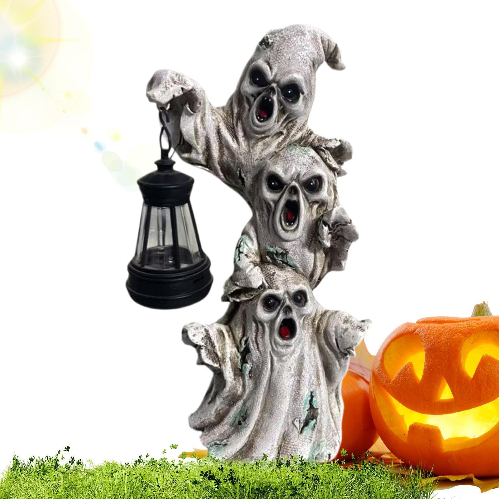Fantasma da Carina Decorazione Artistica Luminosa di Halloween in Resina