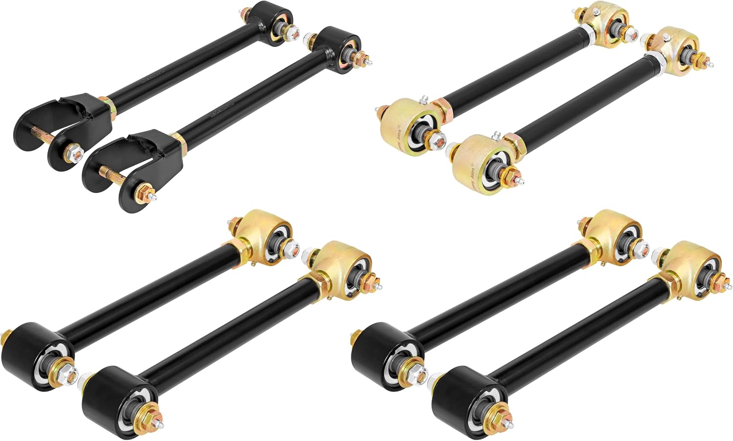 Currie Enterprises Johnny Joint Control Arm Set With Double Adjustable Rear Uppers-Set of 8