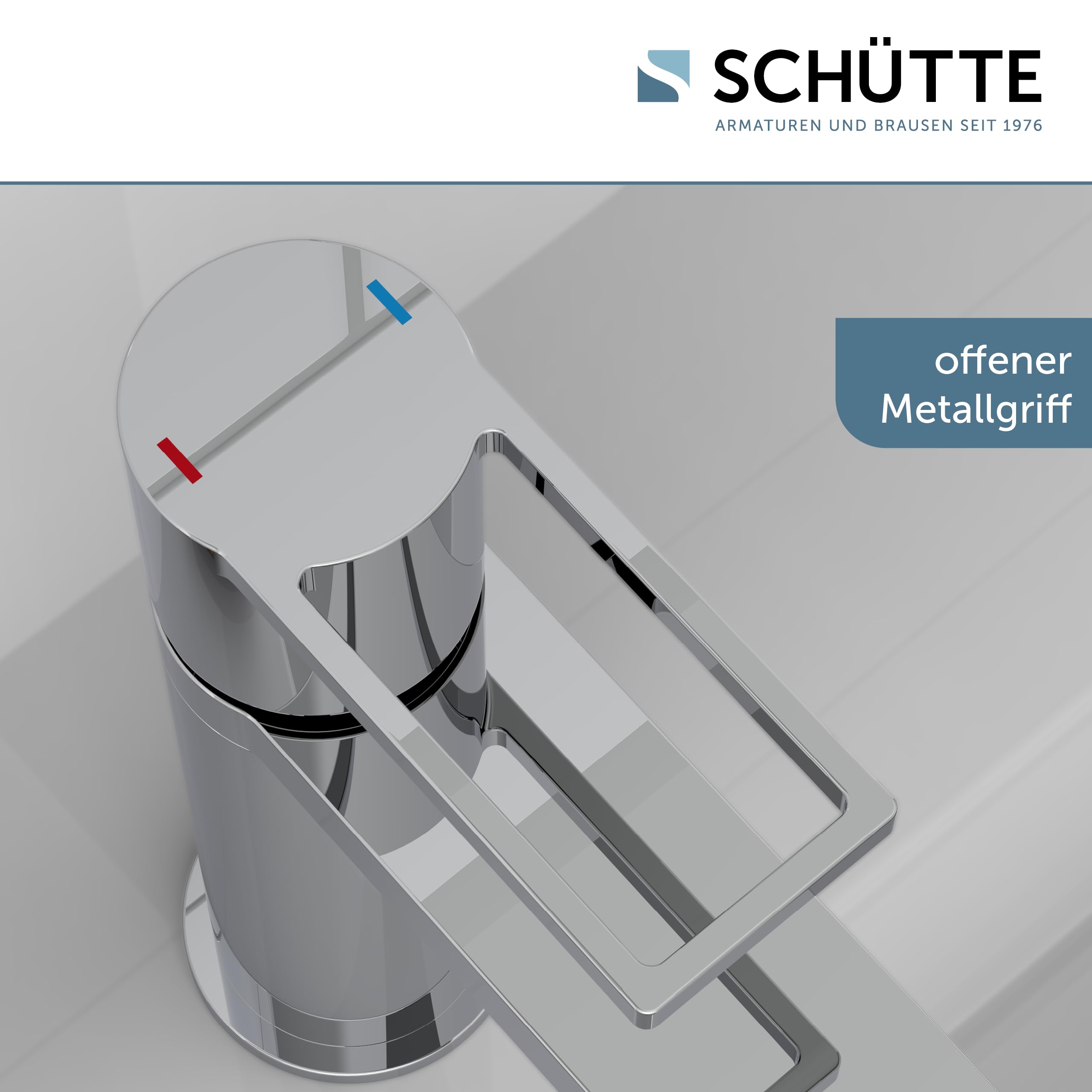 SCHÜTTE MANHATTAN 33010 - Grifo monomando para baño con tapón de desagüe (cromado)