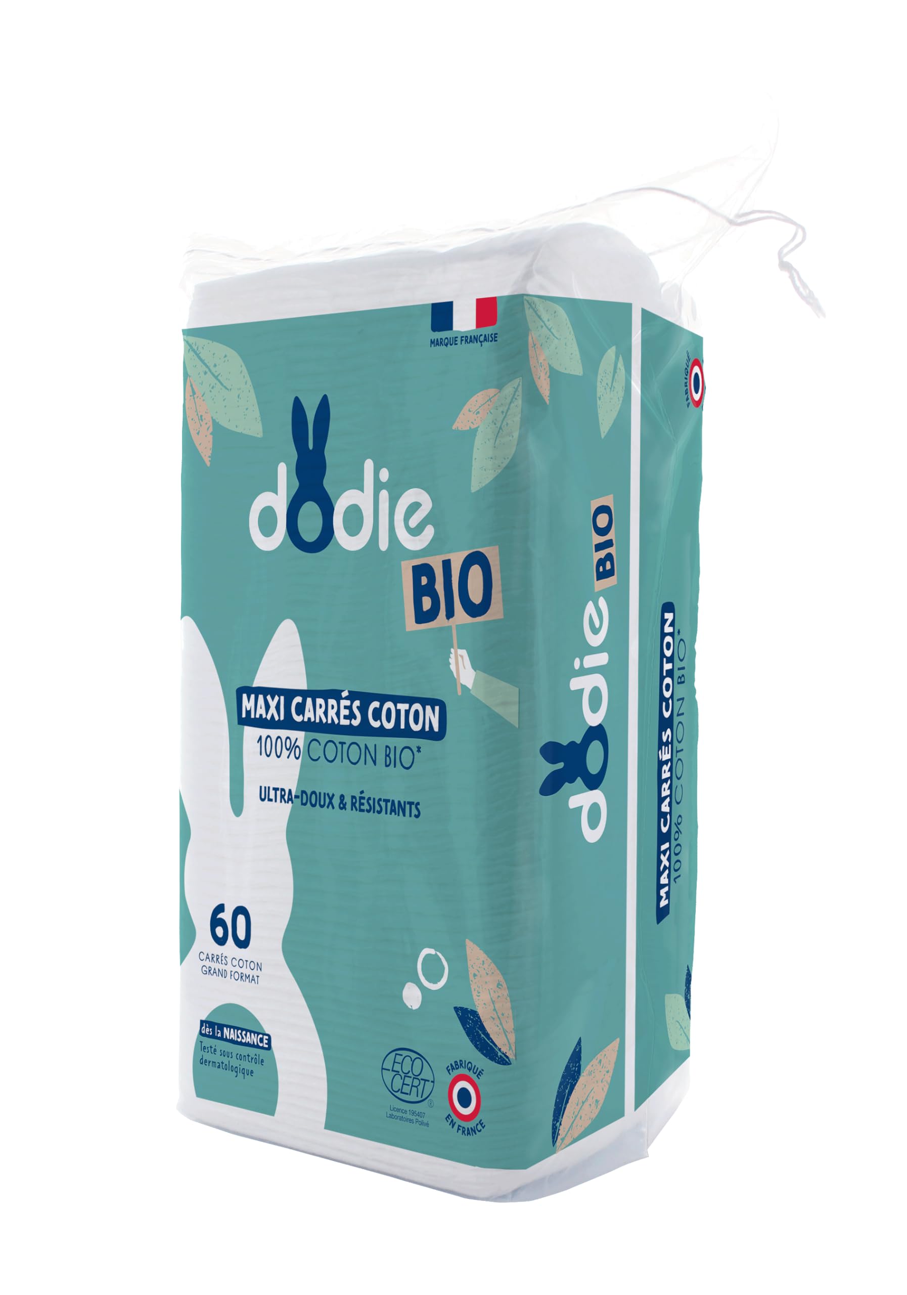 Dodie - Certified Organic Cotton Square, from Birth, x60