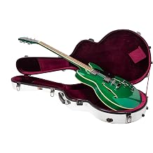 Crossrock Deluxe Fiberglass Case for 335 Style 6 Strings Semi-Hollow & Hollowbody Electric Guitars with TSA Lock-White CRF2020SAWT