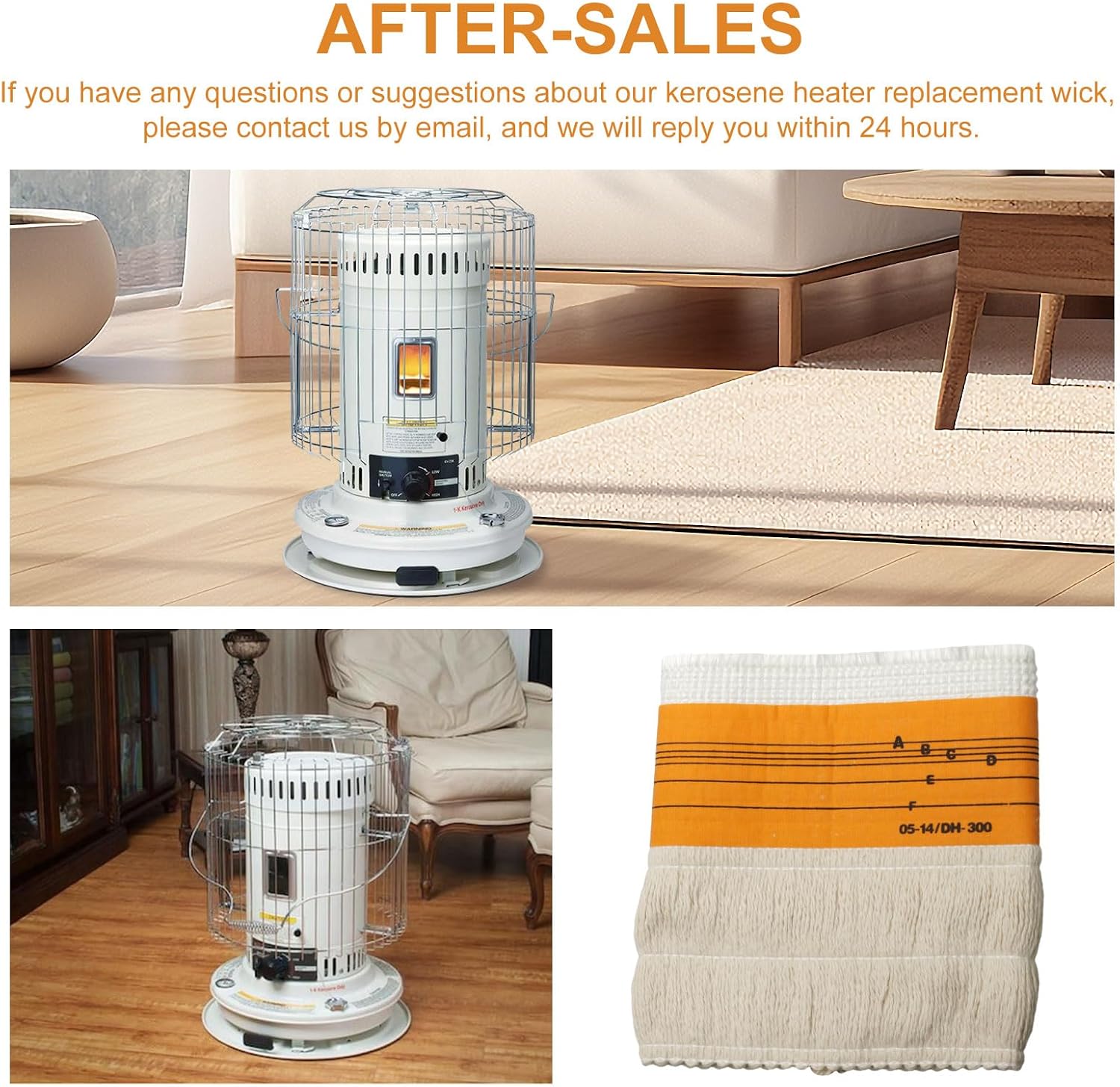 KW23MH-I Kerosene Heater Wick for HeatMate HMC-23K and 2230 Series Replacement Wicks,White