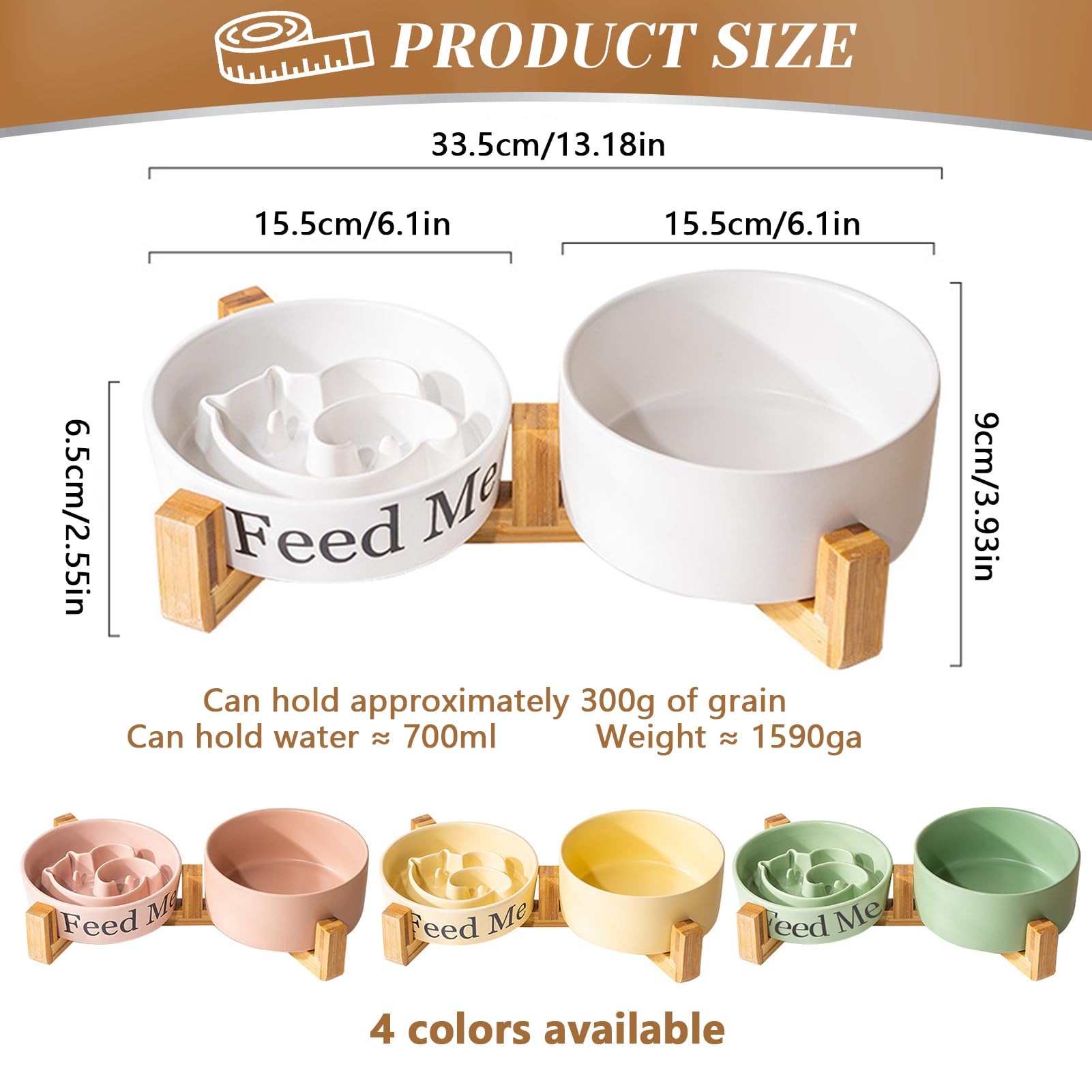 Hundenapf Keramik Napf Hund, Katzennapf Keramik, 2-in-1 Wassernapf Hund & Anti Schling Napf Hund/Katze, Hundenapf Erhöhter Futternapf Für Hunde, Näpfe, Tränken & Zubehör Für Hunde (Grün)
