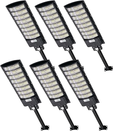 Farola solar de 1000 W  6500 K LED de energía solar con panel 99000LM anochecer a amanecer iluminación de inundación al aire libre impermeable IP65