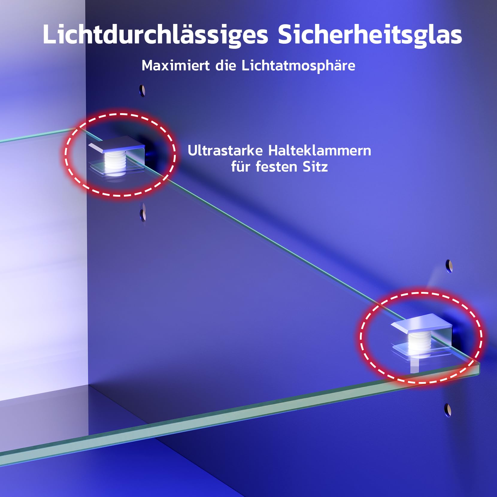 Dripex LED-TV-Lowboard 148 cm für 55–65 Zoll Fernseher, Gaming-TV-Schrank mit RGB-Beleuchtung und Schubladen, modernes TV-Board für Wohnzimmer und Schlafzimmer, Schwarz