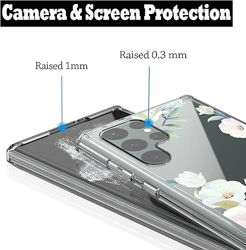 Miniatura 5 de RANZ Funda para Galaxy S22 Ultra, antiarañazos, a prueba de golpes, funda protectora de policarbonato duro y TPU transparente para Samsung Galaxy