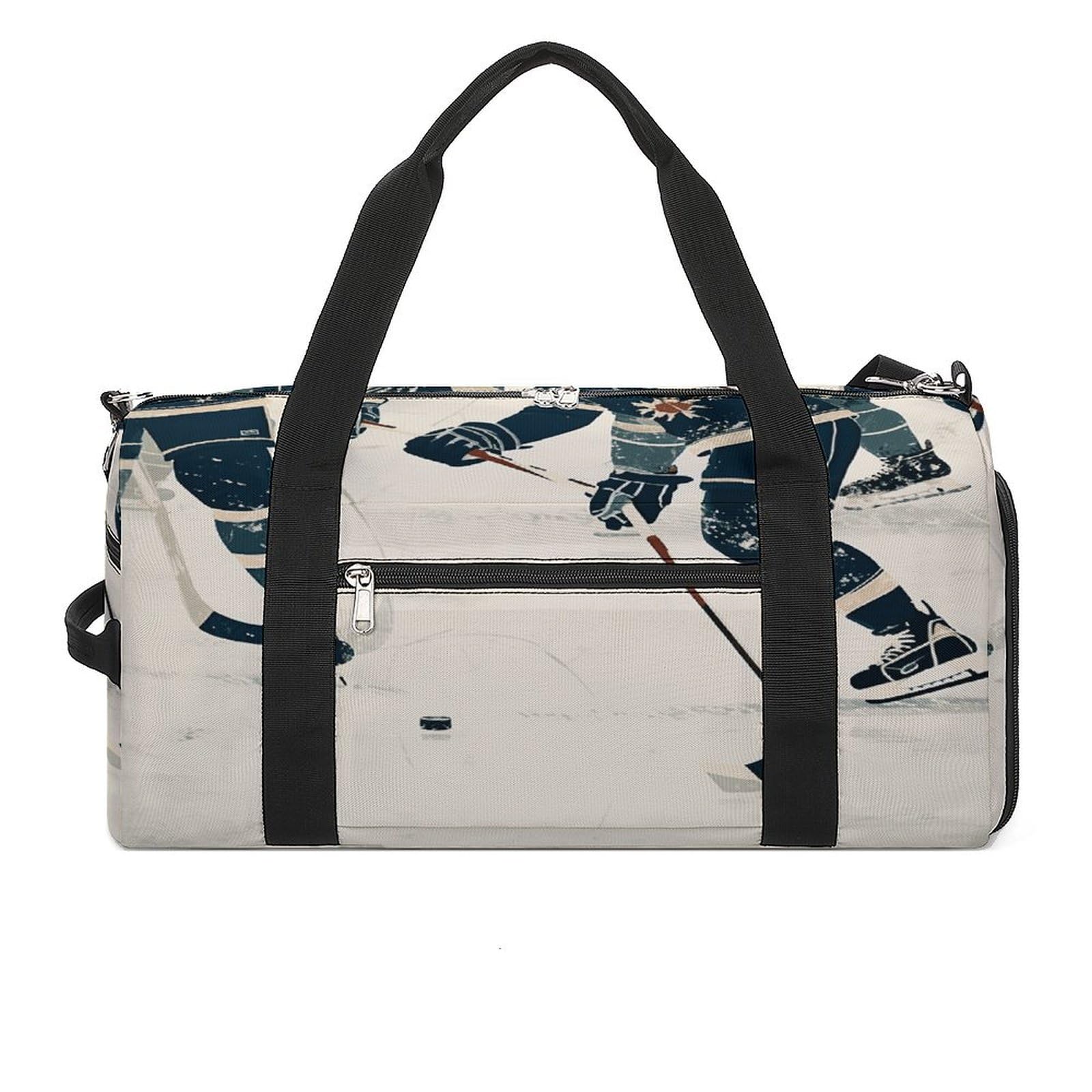 Sac de sport étanche avec compartiment à chaussures pour homme et femme Motif hockey sur glace, Motif hockey sur glace., Taille unique