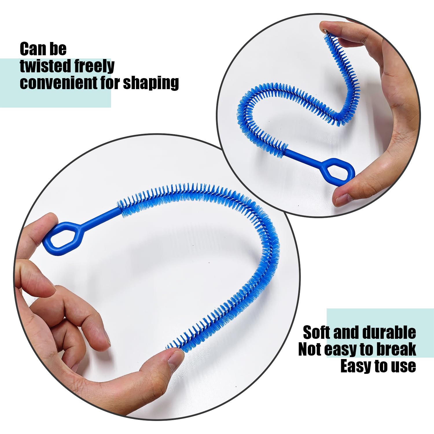 6 Blu Spazzola di Paglia E 1 Tazza di Spazzola, Tazza di Acqua Multifunzionale Spazzola di Pulizia, Tubo di Nylon Pennello, Home Office Accessori per La Pulizia.