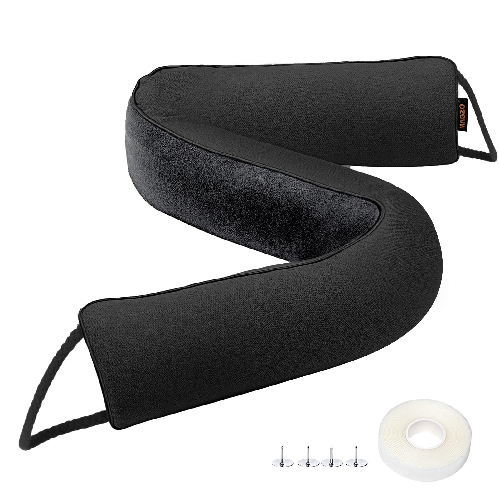 MAGZO Weighted Door Draft Stopper for Bottom of Door 36 Inches, Black