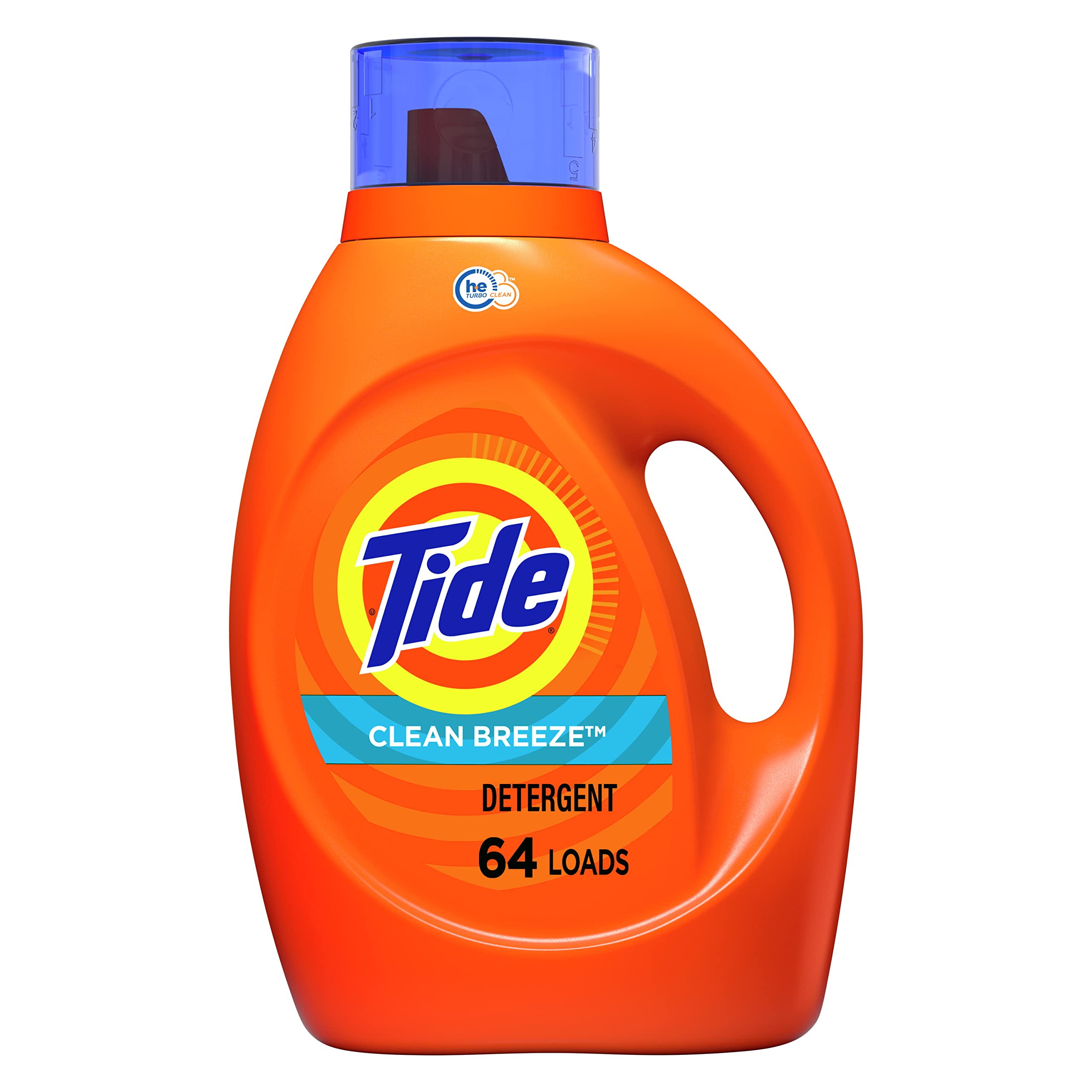 Tide Liquid Laundry Detergent, Clean Breeze, 64 Loads 92 Fl Oz