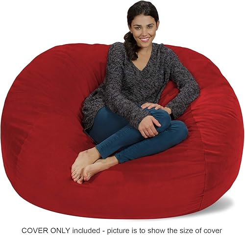 Miniatura 45 de Chill Sack Silla de puf, tumbona de 6 pies, microgamuza azul marino - solo funda Microsuede,Microsuede - Negro - Solo funda,Microsuede - Camel -