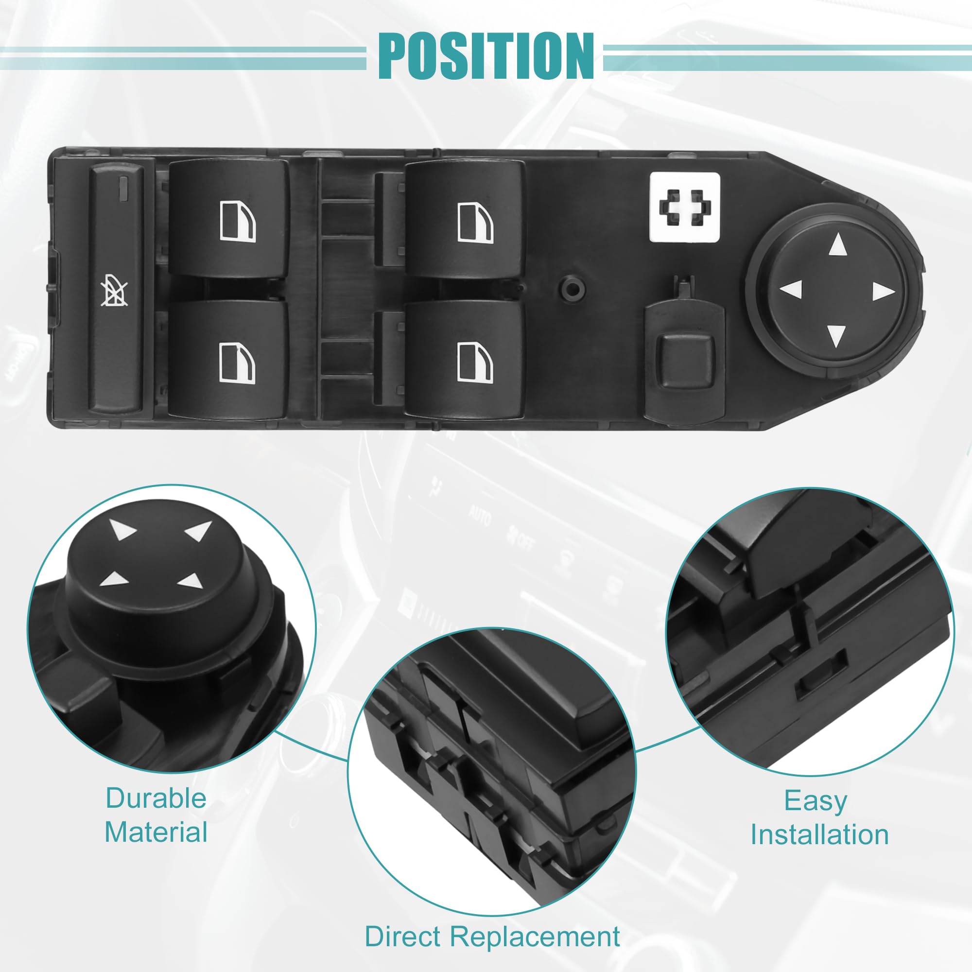 A ABSOPRO Interrupteur De Vitre Électrique Pour BMW X3 2004-2009 1pc