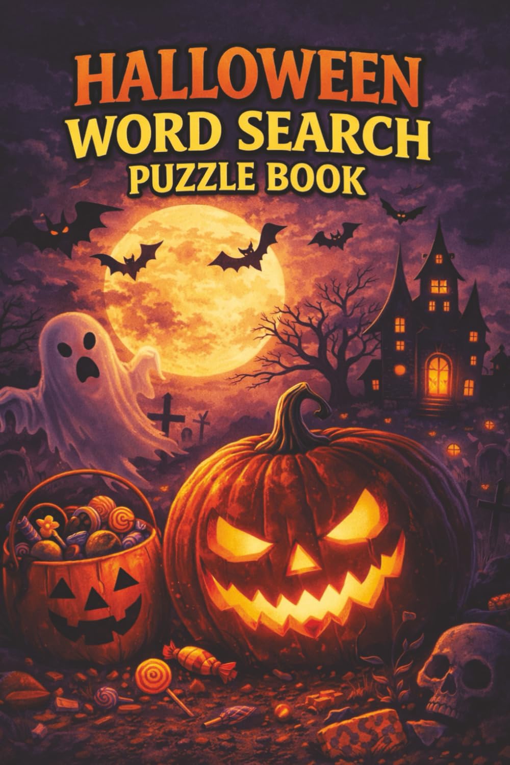 Halloween Word Search Puzzle Book: 55 Spooky Halloween Word Search Puzzles | A Fun Activity Book for Kids, Teens, and Adults