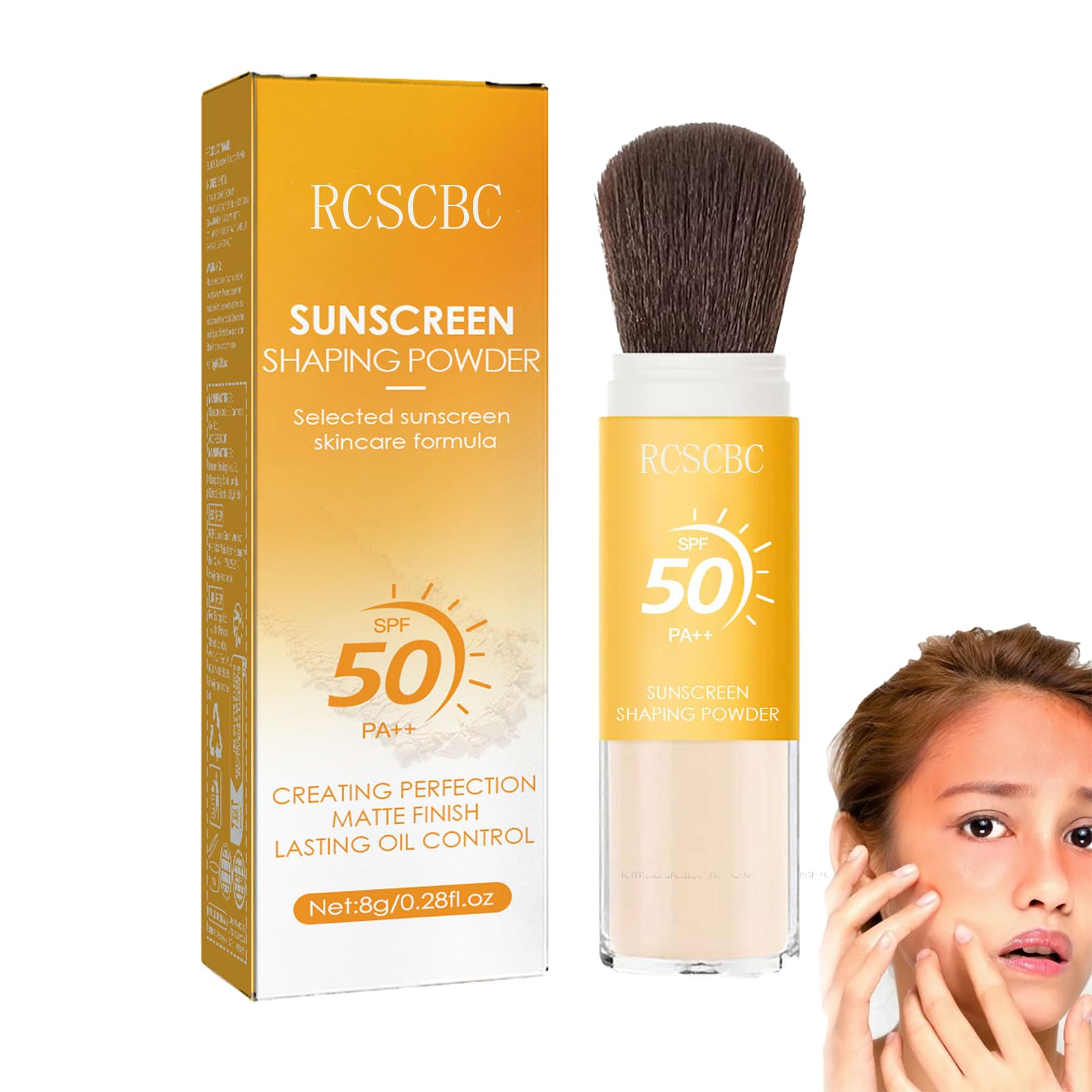 Powder sunscreen for face SPF 50 Brush Sunscreen Powder for Face Scalp Lasting Lightweight Breathable for All Skin