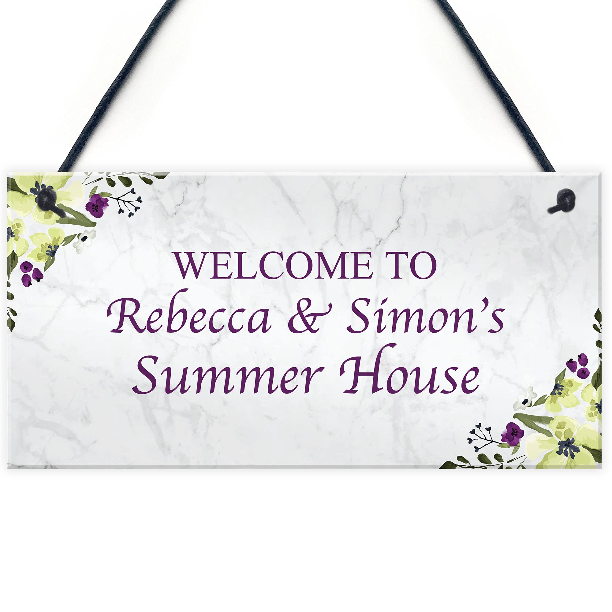 Red Ocean PERSONALISED Summer House Hanging Plaque Novelty Garden Shed Home Decor Gifts