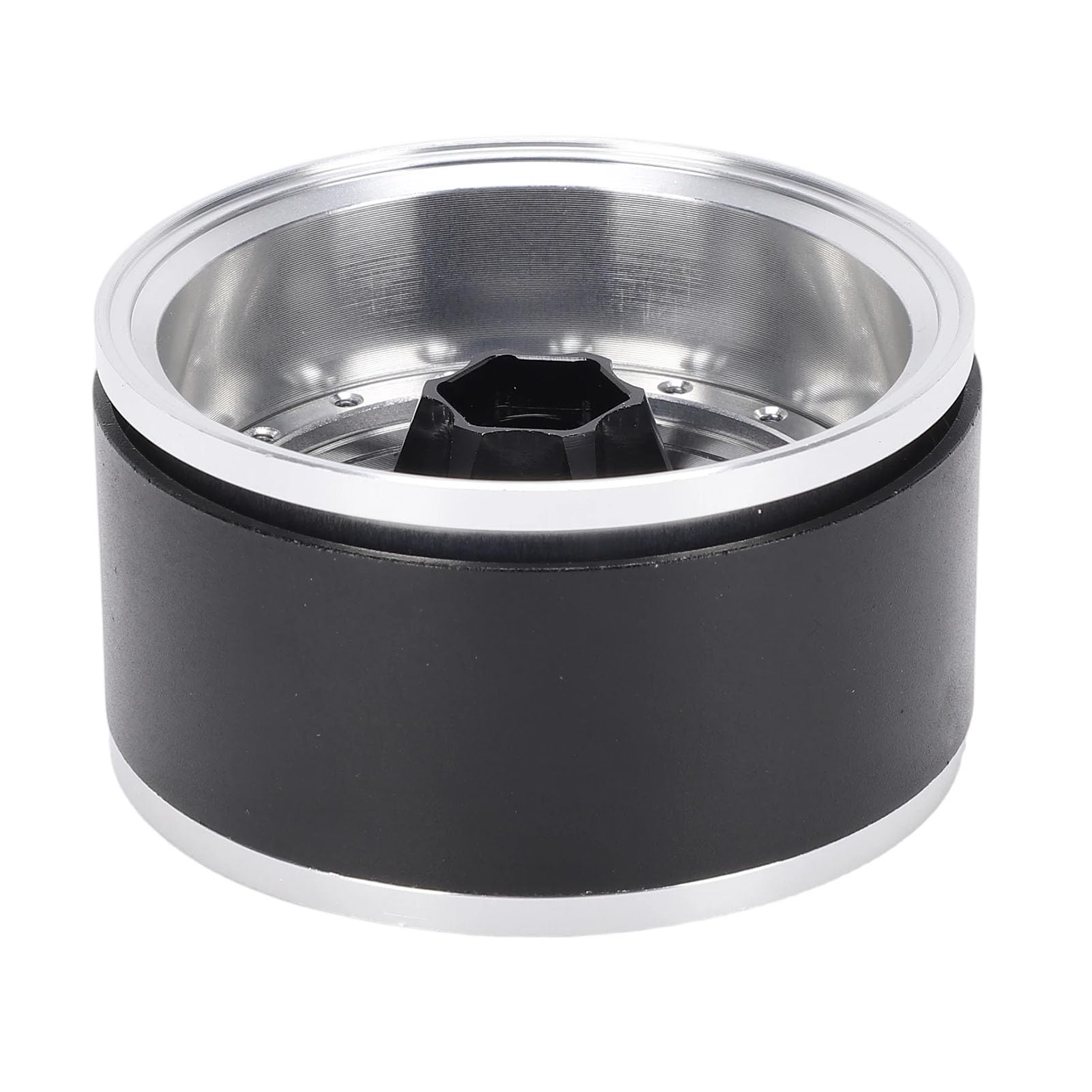 Naroote 4 szt. 2,2-calowe Felgi do Zdalnie Sterowanego Samochodu Felgi ze Stopu Aluminium Gąsienica RC do Modelu 10RC Twardo Anodowane Dobre Odprowadzanie Ciepła (BLACK)