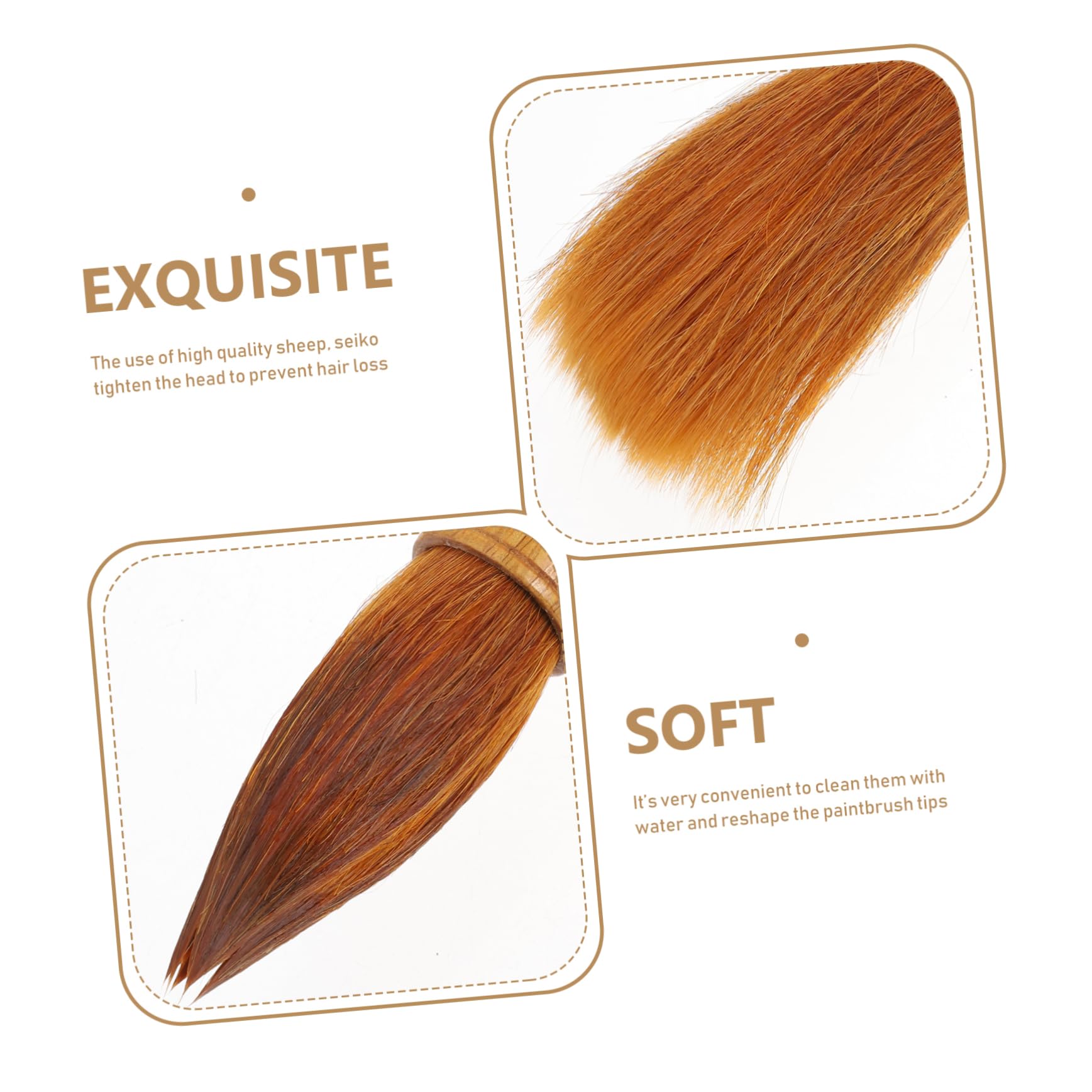 Housoutil Handle Calligraphy Brush Traditional Painting Brush for Calligraphy Easy to Use for Beginners Material