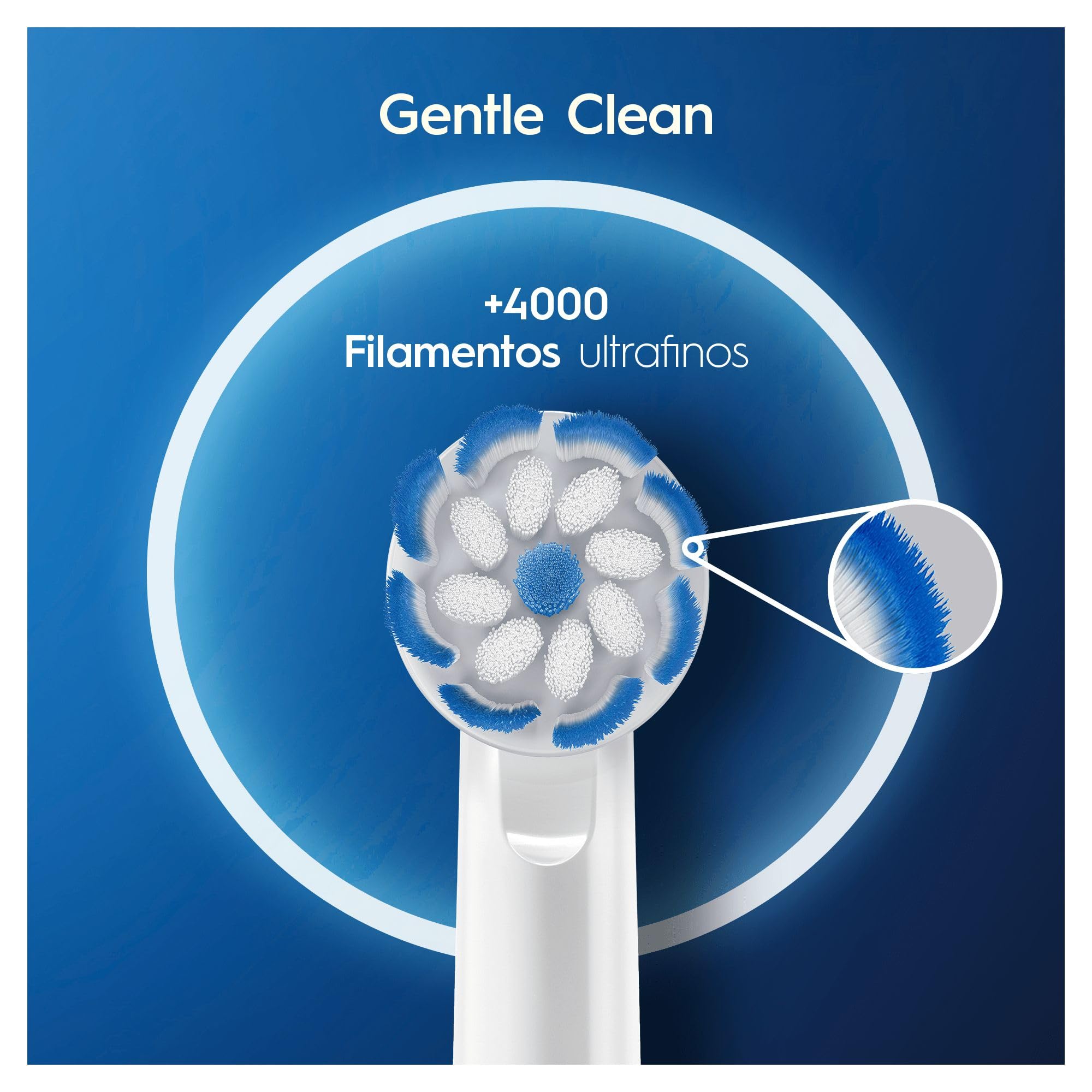 Oral-B Sensitive Clean Recambios Cepillo De Dientes Eléctrico, Protección Encías - Originales, color Blanco, Pack de 10