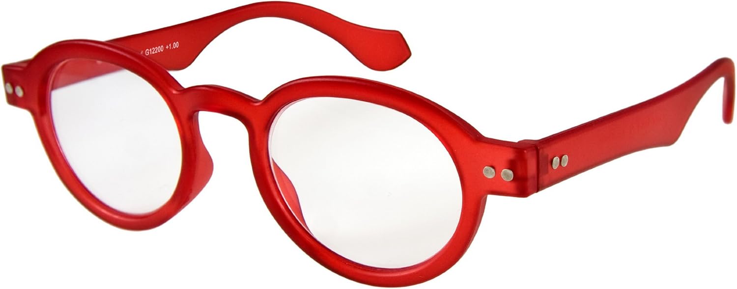Bеѕt Dеаl I NEED YOU Round Eyeglass Red Frame Doktor Reading Glasses Eyeglasses For Men & Women Spring Hinge Plastic Eyeglasses With Strength +1.5