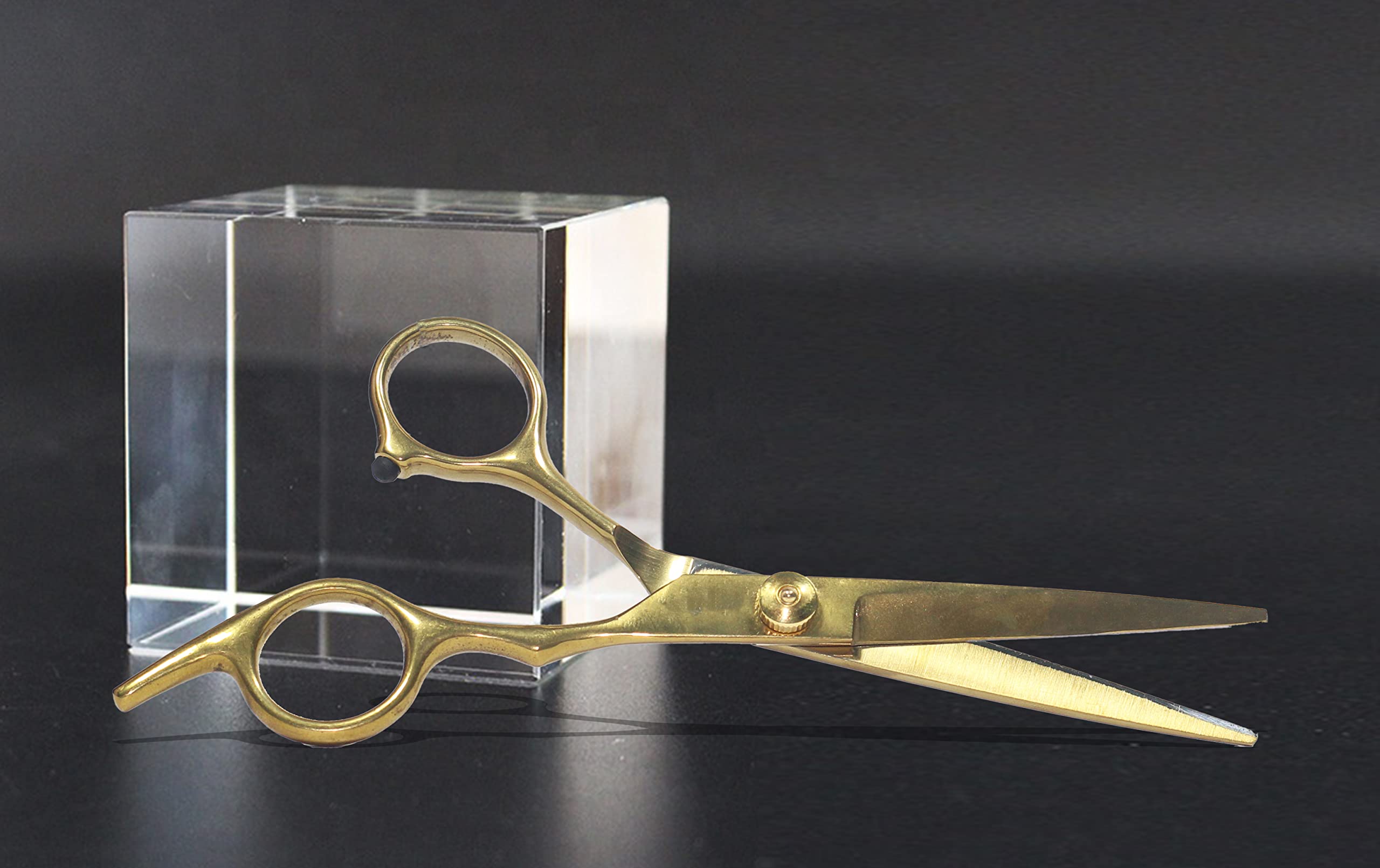 ROYAL VILLA® Scissors for Hair Cutting Trimming Professional Salon Barber Scissors with Special Edge Shears, Stainless Steel Men Women Unisex (Pack of 1 - 6.5 inches) (Golden)-image-32