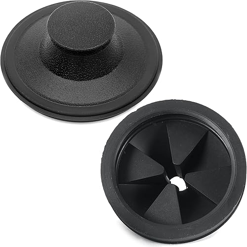 AR-PRO - Tapón de fregadero de repuesto exacto STP-PLSTPPL y deflector de fregadero QCB-AM, compatible con drenajes de 3-12 pulgadas + cubierta