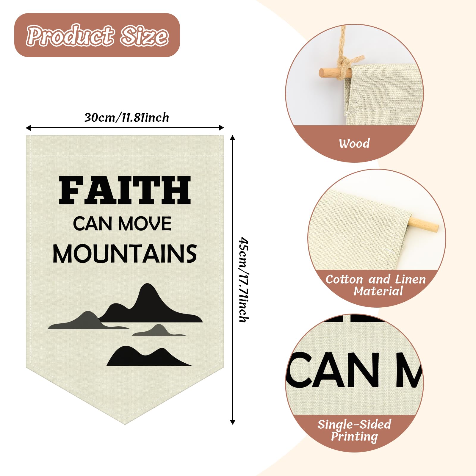 Bible Verses Banners Hanging Pennant Flag Inspirational Christian Gifts Wall Decor for Nursery Inspirational Faith Bible Verse Religious Gift for Bedroom Playroom Christmas Birthday Presents