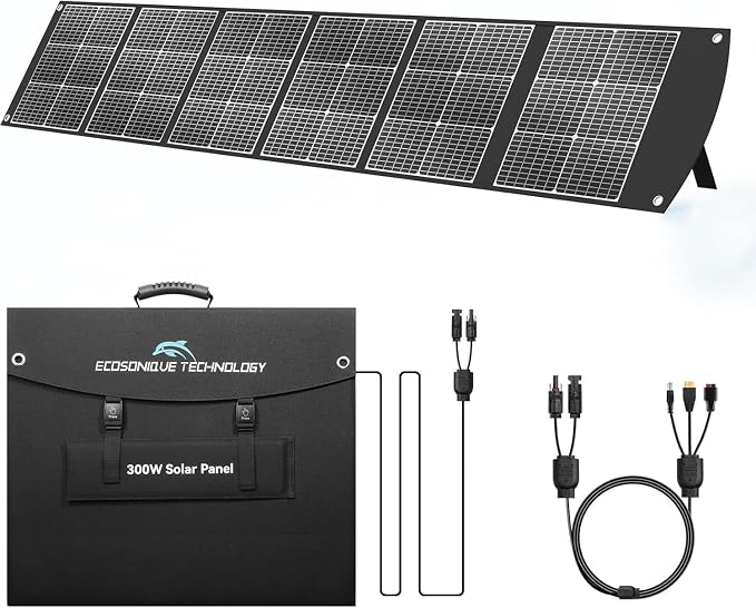 Panel Solar Portátil Ecosonique 300W - Ligero y de Alta Eficiencia