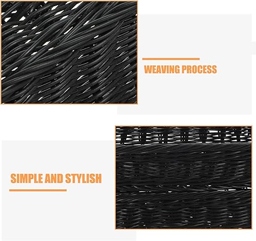 Miniatura 3 de Hemoton 2 cestas de almacenamiento tejidas para cubiertos y tarros de especias, organizador doméstico para cocina y mesa, cestas tejidas multiusos