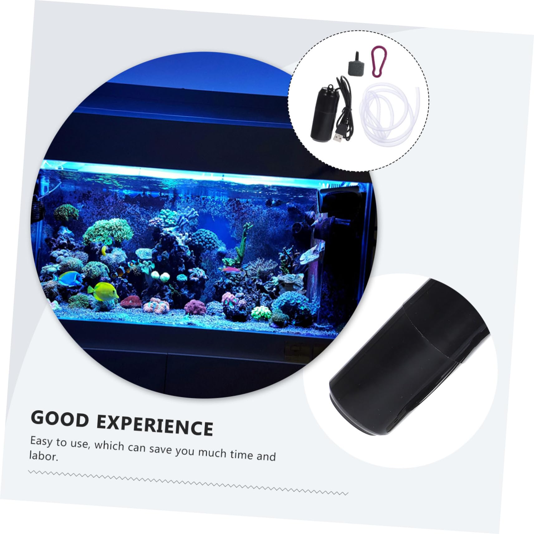 COLLBATH Kit De 4 para Acuario De para Pecera Minibomba Aireadora para Acuario Simple Y Segura.