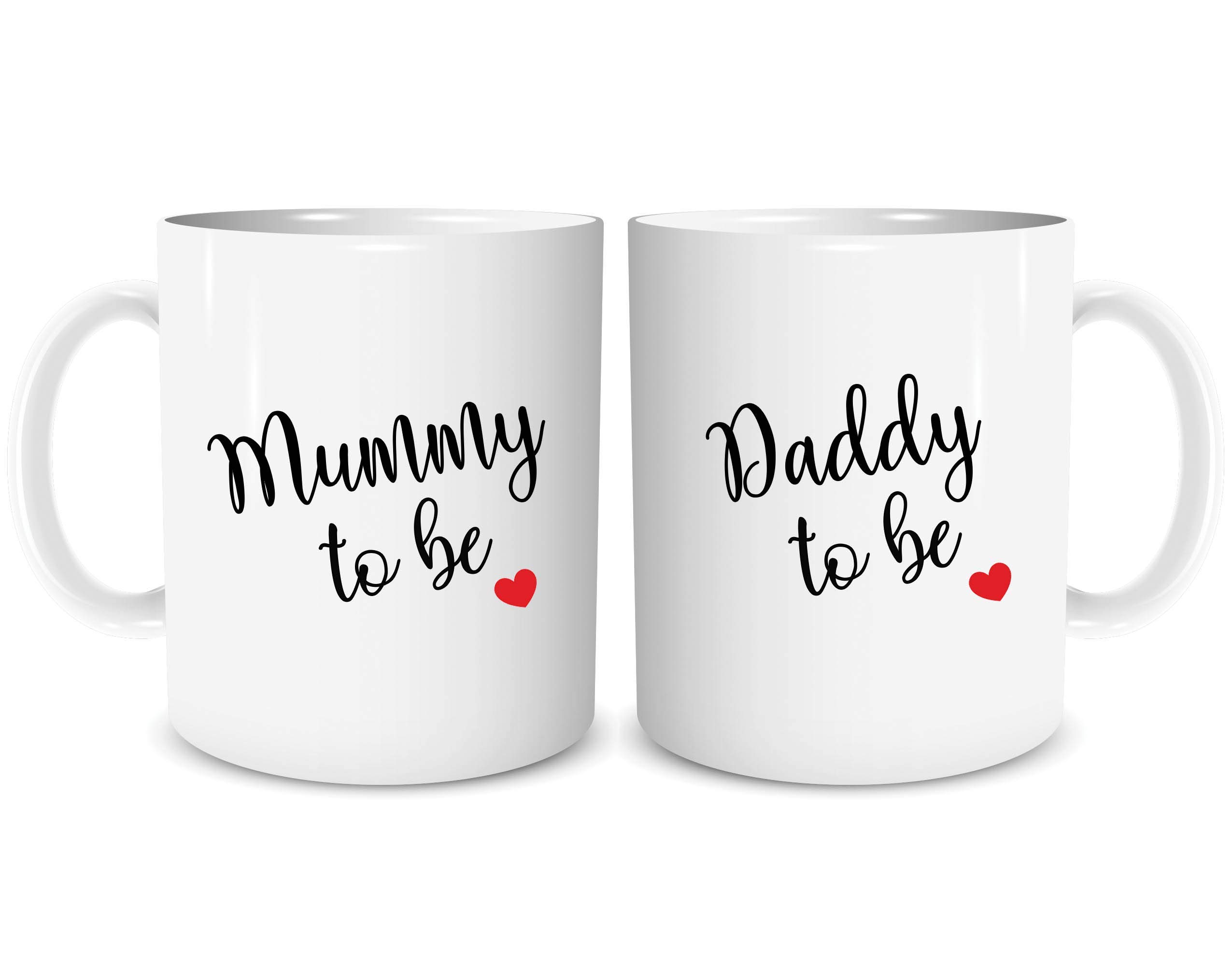 Peachy Antics White Set Of 2 Mugs Mummy To Be Daddy To Be Mummy Daddy Mug Set Coffee Cup New Parents Gift Present Baby Shower Gift New Baby Announcement New Parents To Be Wsdmug1805