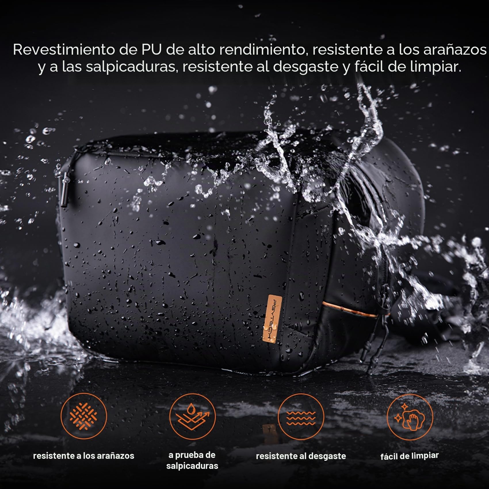 PGYTECH OneGo Solo V2 Bolso Bandolera para Cámara 4L, Mochila Camara Fotografia Profesional,Bolso Bandolera Hombre Compatible con Cámara Canon SLR/Sony/Nikon/iPad mini 8.3''/DJI OSMO Pocket 4/3, Negro
