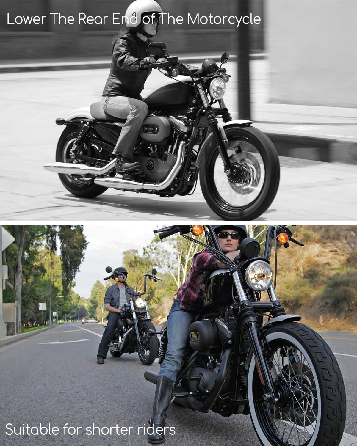Kit de bloques de bajada de 2 pulgadas para Harley Davidson Touring Road Glide Street Glide Electra Glide 2002-2022 Kit de bloques de bajada trasera