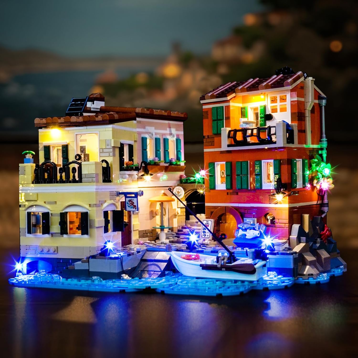 LED Lighting Compatible with Lego Italian Riviera 21359,RC Light Kit Compatible with Lego Architectural 21359 for Adults,NOT Included The Model Set