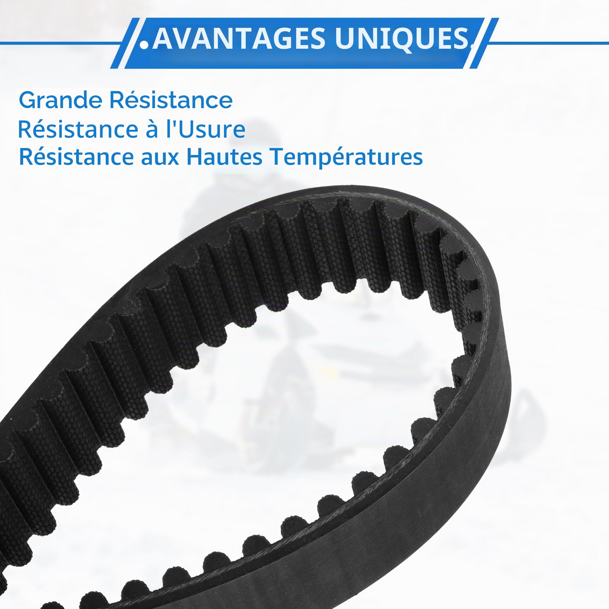 Courroie Transmission Pour Yamaha Xp530 T-Max 530 12-16 1 Pièce | Noir, Caoutchouc Et Fibre, Dimensions: 1255x40x7.5mm, Résistant À L'Usure, Pour Véhicules Tout-Terrain