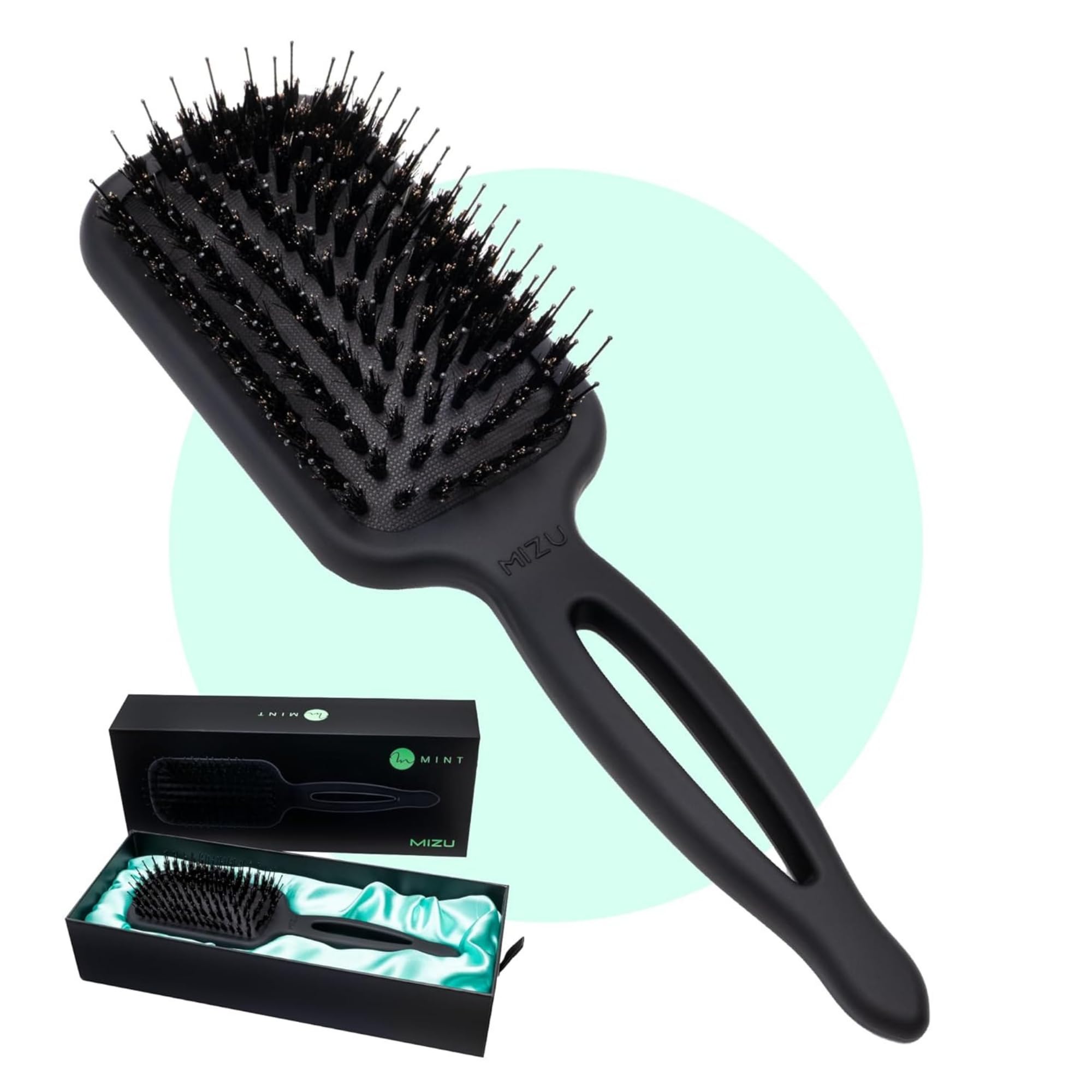 Amazon.com: MINT Mizu Waterproof Boar Bristle Detangling Paddle