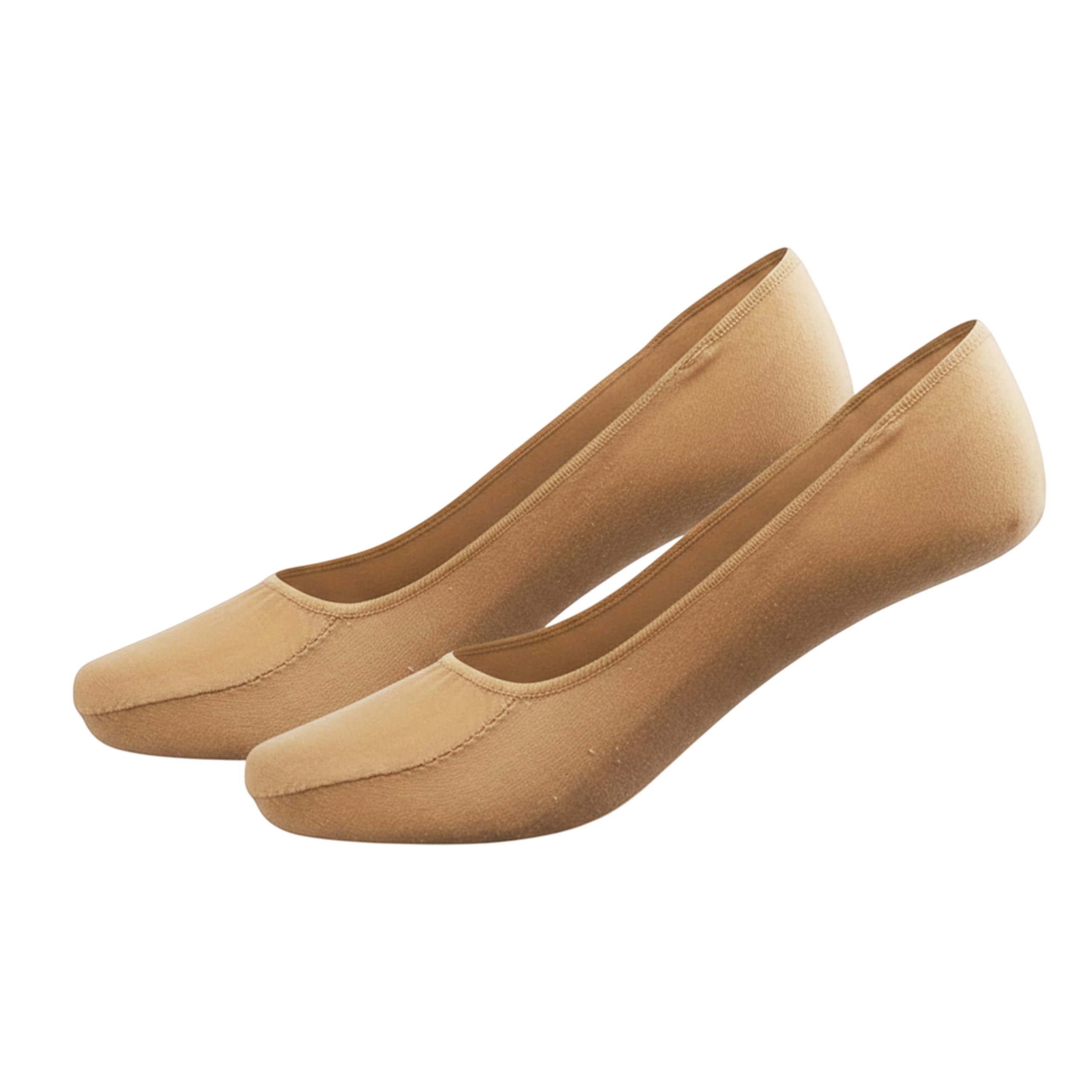 Octave Women's Beige Octave® Invisible Socks For Trainer Socks, 2 Pairs Ultra Low Cut Liner No Show Socks, Non Slip, Casual & Breathable Boat Socks For Loafers Sneakers Flats Shoes