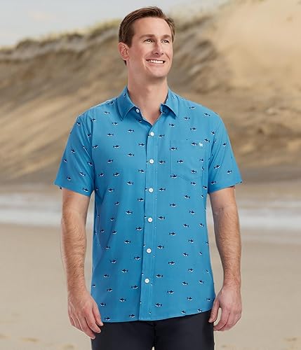 Miniatura 7 de Tipsy Elves - Camisas hawaianas para hombre, informales, de verano, para la playa, tela elástica con ajuste moderno