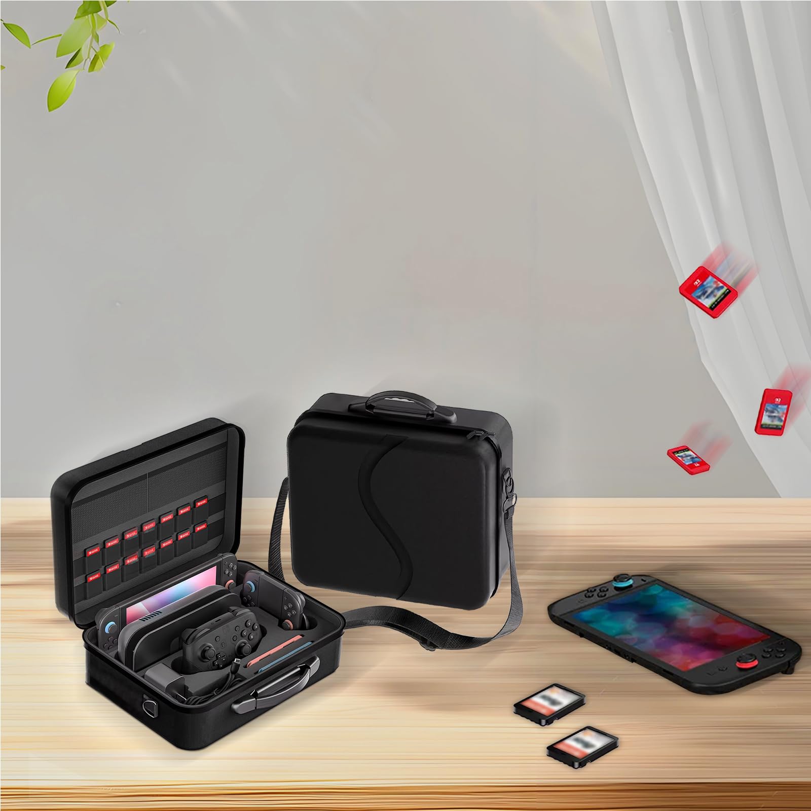 Gaekol Switch 2 Custodia per Nintendo Switch 2 (2025), custodia rigida portatile con protezione completa, custodia da viaggio con 18 slot per schede di gioco, borsa da trasporto impermeabile per