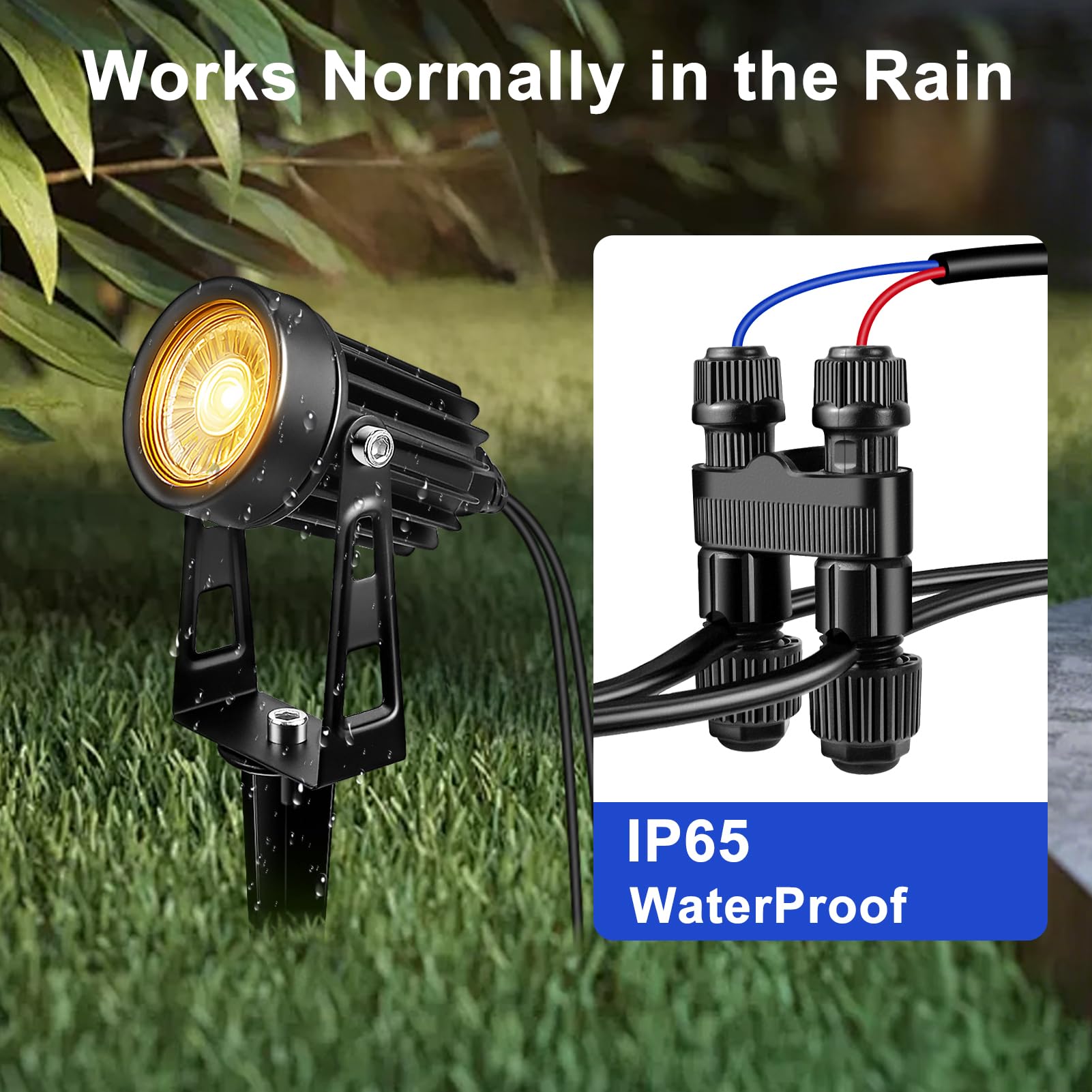 Conectores de cable de bajo voltaje, paquete de 36 conectores de iluminación de paisaje, conectores de cable de paisaje de bajo voltaje estilo Fastlock2 impermeables para cable de calibre 12-18, luces