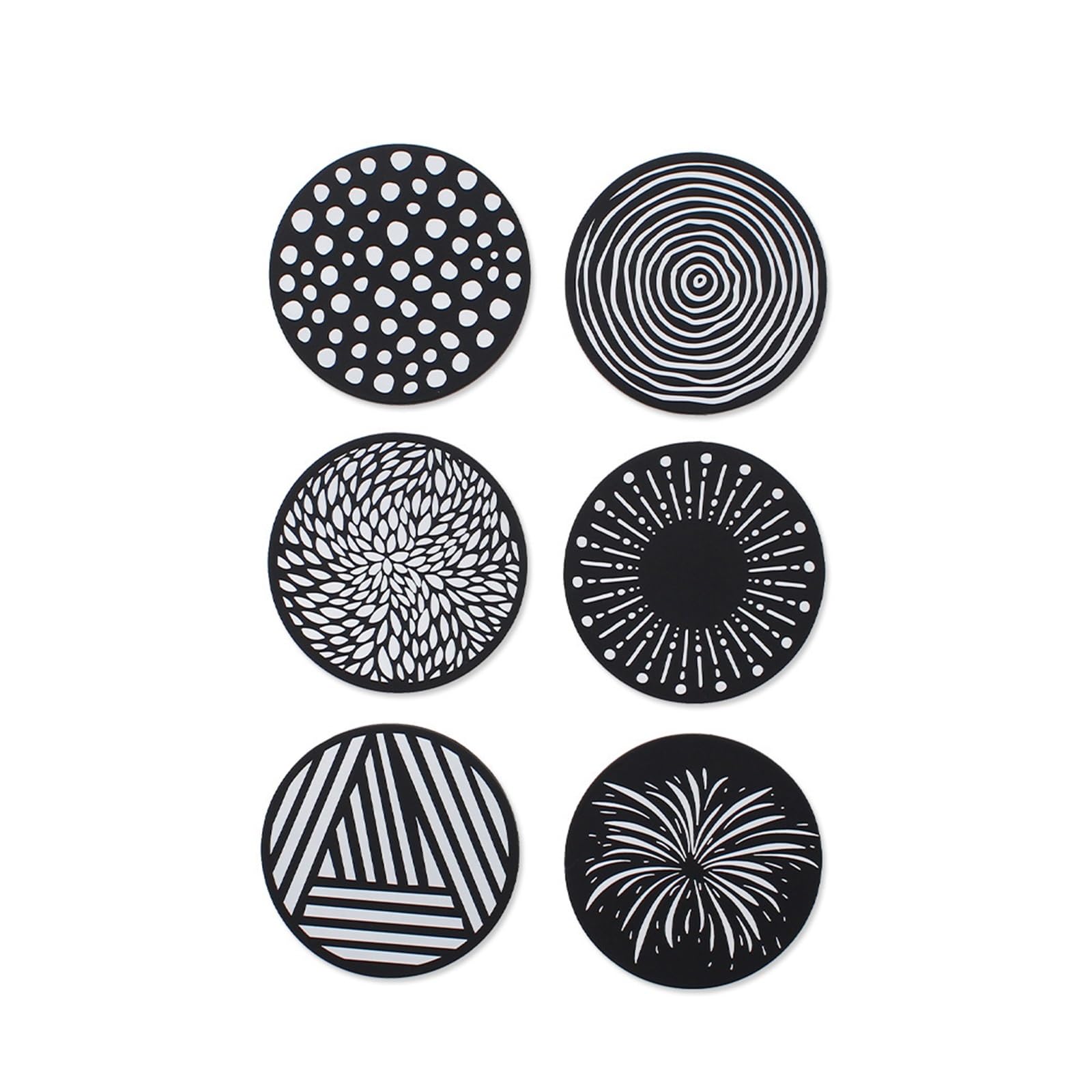 HNJCHE Silicone Coasters Household Table Table Dish Mat Coffee Coasters Thermal Insulation Mat (Color : E, Size : 9.8CM)